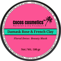 French pink clay facial mask | Damask Rose Detox face mask| Anti-Aging face mask - £10.19 GBP