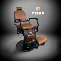 Gabriel II Designer Heavy Duty Barber Chair - Premium Barber Chair Hazelnut - £860.23 GBP