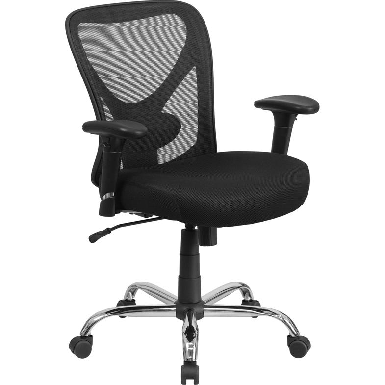 Big & Tall Office Chair | Adjustable Height | Mesh Swivel | Wheels