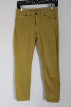 Vince 27 Chartreuse Yellow Cotton Stretch Crop Skinny Ankle Pants Jeans - £33.34 GBP