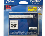Brother TZE2212PK 0.35 x 26.2 in. Black &amp; White Label Tape Pack - £15.65 GBP