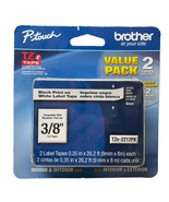 Brother TZE2212PK 0.35 x 26.2 in. Black &amp; White Label Tape Pack - £15.56 GBP
