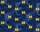 Cotton University of Michigan Wolverines U of M Fabric Print by the Yard... - $13.95