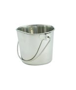 Flat Sided Hanging Feeding Pail Snag Free Heavy Duty Stainless Steel Cho... - $17.00+