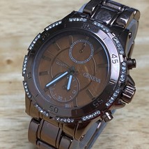 Stylish Geneva Men Japan Movt Brown Rotating Bezel Analog Quartz Watch~New Batte - £12.09 GBP