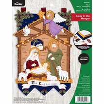 Bucilla Felt Applique Christmas Wall Hanging Kit, 16&quot; x 22&quot;, Away in the... - £27.79 GBP