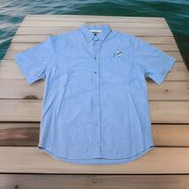 Reel Legends Vented Fishing Shirt Mens Size XL Denim Embroidered Outdoor G3 - $20.79