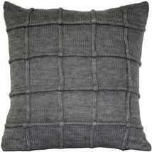 Hygge Urban Gray Knit Pillow, with Polyfill Insert - £40.14 GBP
