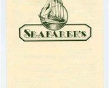 Seafarer&#39;s Seafood Restaurant Souvenir Menu - £9.33 GBP