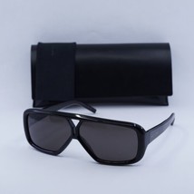 Saint Laurent SL569Y 001 Shiny Black/Grey 63-7-140 Sunglasses New Authentic - $325.06