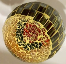 Decorative Cut Glass Mossaic Ball Crystal Bronze 4” 033-30 - $7.02