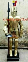 Medieval Brass Style Suit of Armour Wearable Crusader Full Body Costume Shield - £598.30 GBP