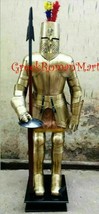 Medieval Brass Style Suit of Armour Wearable Crusader Full Body Costume Shield - £571.08 GBP