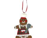 Clay Cooking Chef Gingerbread Lady Ornament with Bowl and Spoon 4.5 Inch - $12.98