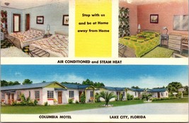 Vintage Postcard:  Columbia Motel, inside room Lake City, Florida a3 - £17.69 GBP
