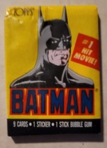 1989 Topps Batman Cards, 1 Sealed Batman Wax PACK (1st Series) From Box, 9 Cards - $7.99