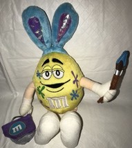 Easter Bunny M&amp;M M&amp;Ms Yellow Egg Painter Plush Stuffed Collectible Spring Basket - £13.54 GBP