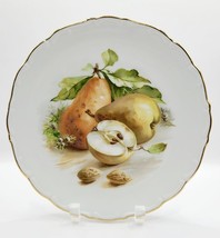 Bavaria Schumann Arzberg Germany Dessert Plate Scalloped Gold Edge Quince Fruit - £7.82 GBP