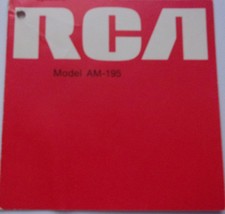 Vintage RCA Model AM-195 Sportabout Television User Information Booklet - £1.58 GBP