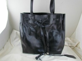 P. Sherrod &amp; Co. Lola Black Leather Tote Bag MSRP $179 - £70.04 GBP