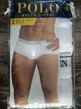 Polo Ralph Lauren ~ 2-Pair Mens Briefs Underwear Cotton White Big &amp; Tall... - $22.02