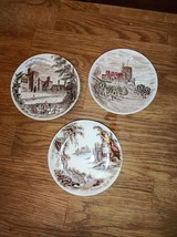 3 pcs of Johnson Bros coasters with Norris Castle, Haddon Hall and Water mill - £37.75 GBP