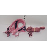 PINK Bow Dog Harness S Top Paw Adjustable choke free Small With Matching... - €12,79 EUR