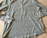 Carhartt Women&#39;s Thermal Waffle Shirt Henley Long Sleeve Aqua Size XXL s... - $34.37