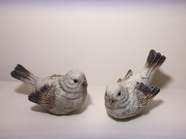 PAIR OF DECORATIVE BIRD FIGURES FROM FLORAL SHOP   3.5&quot; TALL - $14.80