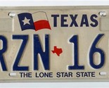 Original Vintage Texas License Plate RZN 16G Issued ‘98-‘00 Lone Star St... - $9.89