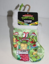 Nick TMNT Mini Green Satin Christmas Stocking Teenage Mutant Ninja Turtl... - $18.97