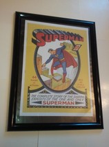 Superman Poster # 9 FRAMED Superman #1 (1939) Joe Shuster Co-Creator! - £59.25 GBP