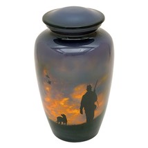 Large/Adult 210 Cubic Inch Metal Hunter Funeral Cremation Urn for Ashes - £160.35 GBP