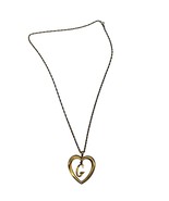 Avon Gold-Tone Heart Pendant Necklace With &quot;G&quot; Initial - $238.65 MXN