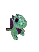 Ty Beanie Boos Cinder Dragon Plush Teal Blue Purple metallic look rainbo... - $6.48