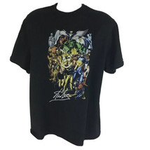 Men&#39;s Stan Lee Avengers Black Graphic T Shirt Size XL Marvel Characters - £26.07 GBP