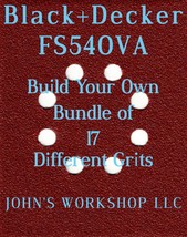 Build Your Own Bundle Black+Decker FS540VA 1/4 Sheet No-Slip Sandpaper 17 Grits! - $0.99