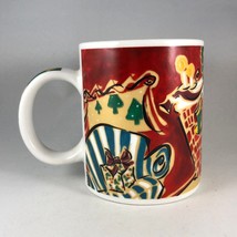 STARBUCKS Home For The Holidays Christmas Illustrated Coffee Mug by Mary... - £11.19 GBP