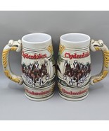 (2) Lot-Vintage 1983 BUDWEISER Clydesdale Beer Stein Mug Ceramarte Brazi... - $398.04 MXN