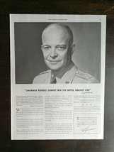 Vintage 1947 General Harry S Truman War Full Page Original AD A1 - $6.64