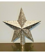 Silver Sparkle Glitter Star Christmas Holiday Decorative Tree Topper - £7.89 GBP