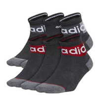 adidas Big Boys 6 Pair Quarter Socks Size Large(3Y-9) - £14.15 GBP