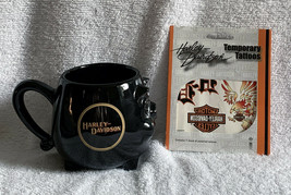 1983 Harley Davidson Ceramic Pig Coffee Mug &amp; Temporary Tattoos - $29.65