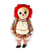 Handmade Jumbo Raggedy Ann Doll 33&quot; Tall Patchwork Dress, Collectible Vi... - €21,70 EUR