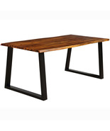 Rectangular Acacia Wood Dining Table Rustic Indoor &amp;Outdoor Furniture - £320.82 GBP