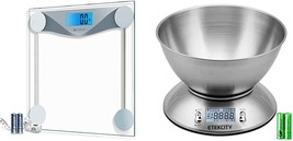 Etekcity Dightal Body Weight Bathroom Scale And Food Kitchen Scale With, Steel - £41.55 GBP