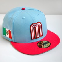 New Era Mexico 59Fifty Fitted Hat World Baseball Limited-Edition Blue/Pi... - $118.76