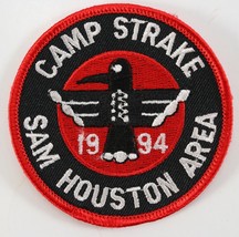 Vintage 1994 Sam Houston Area Council Camp Strake Red Boy Scouts BSA Camp Patch - $11.69