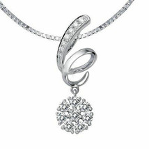 0.46ct Diamond 14k White Gold Pretty Women&#39;s Wedding Halloween Pendant - £698.55 GBP