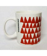 Starbucks 2016 Red White Triangles Abstract Christmas Trees Coffee Mug 1... - $336.54 MXN